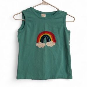 Hanna Andersson Unisex Size 12 Turquoise Rainbow Tank Top